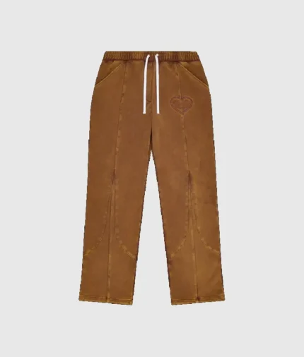CYBE TRACK PANTS WASHED BROWNPINK WINE
